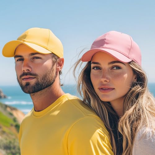 Image of 5-Panel Baseball Cap for Workouts, Hiking, Outdoor Sports, Customizable DIY Design, All-Season Comfort Fit, Adjustable