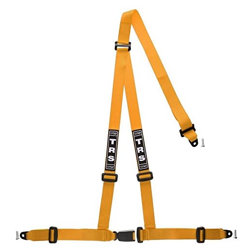 TRS de Motor Sport MH130 – 100 de Color Naranja de Deportes Correa arneses atornillado E de 3 Puntos Autorización Abe JDM Rally, Naranja