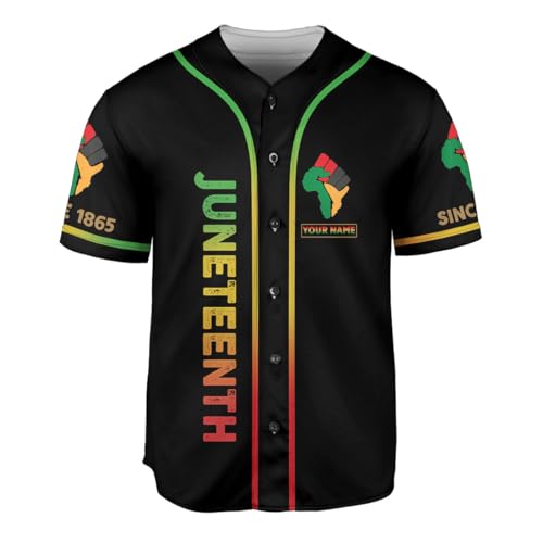 Royal Fight Custom Juneteenth Baseball Jersey Shirt Flag Independence Day Freeish Since 1865 Black History Month Pride miniatura 3