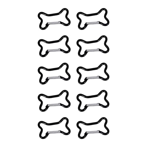 10 piezas de aluminio con forma de hueso Carabiner Mochilas proveedor de llaves, herramienta multifuncional para exteriores, accesorios de escalada, llavero de senderismo, carabiner