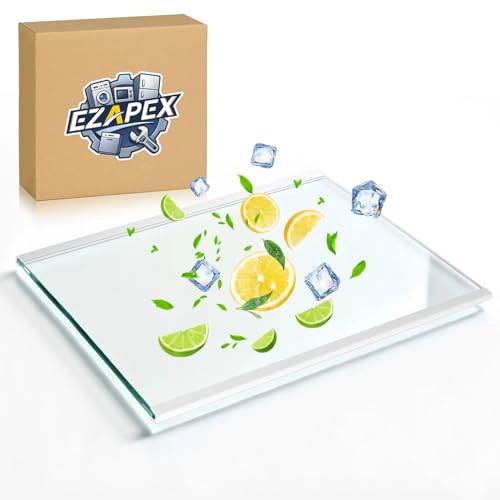 Image of W11130203 Freezer Glass Shelf Compatible with Whirlpool Refrigerator WRS571CIHZ02 WRS571CIHZ04 WRS571CIHZ01 Replaces W10527849 W10773887 WPW10527849 4545866 AP6262440 PS12347522 EAP12347522