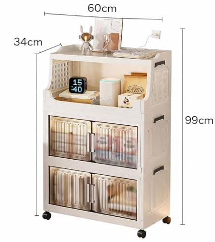 Image of EXVITO Wardrobe for Clothes, 2 Door Closet Storage Boxes, Wardrobe for Storage, Baby Cupboard for Clothes, Manual Sharpening for Home & Kitchen Adorable Room Decor & Gift - (Beige, 2 Door)