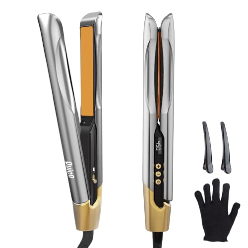 Professional Hair Straightener Flat Iron, Quico Global Use 120-240V Straightener,