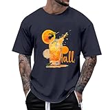 Hallöchen Herren-T-Shirt Aperölchen Spritz Party Style Kurzarm für Partys und Events festliche und originelle Kleidung, marine, M