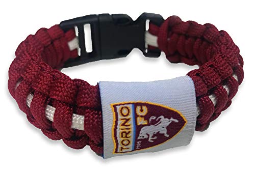 tex family Braccialetto Ufficiale Torino FC in Corda Intrecciata e Cartolina Torino È
