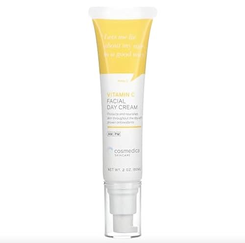 Humectante facial con vitamina C. Crema Facial de día y noche. Protección antioxidante para reducir formación de arrugas de 2 oz