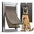 VOSOIR Dog Door, All Aluminum Large Dog Door, Heavy Duty Doggy Doggie Pet Door for Install in Interior Exterior Doors or Wall, 2 Magnetic Flaps, Energy Efficient, Closing Panel for Pets Up to 110Lb