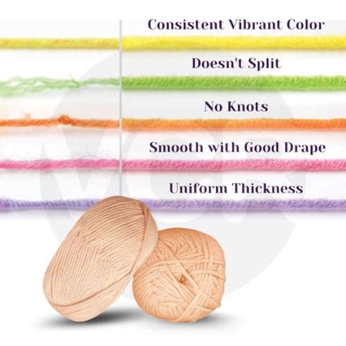Image of VCR Soft Beige Yarn, 100 Grams Hank, 190 Meters Length, Acrylic Ball for Crochet and Knitting, Soft Crosia Threads, Pack of 1 Yarn, Suitable for DIY Crafts