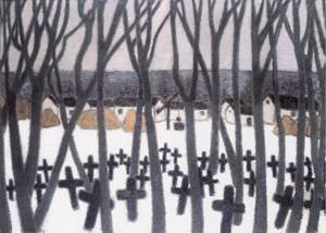 Cemetery in The Great Plain 1894 peinture à l'huile József Rippl-Rónai émotion artistique