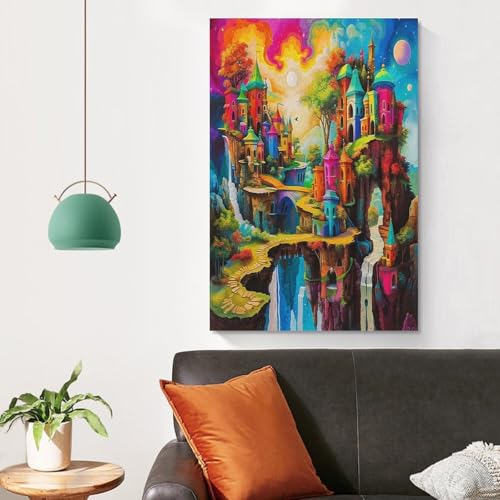 Peintures sur toile coucher de soleil 60x90cm décoration murale de salon