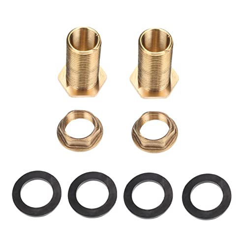 COSMEVIVI 2pcs Water Tank Connector Bulkhead Connector Marine Accessories Water Spigot Lock Bucket Hose Water Tank Hose Adapter Bulkhead Plugs Water Hose Boat Accessories Marine Brass Yellow