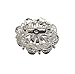 L'VOW Small Size Mixed Color Wedding Bridal Crystal Flower Brooches Pack of12 (Multicolor （2.2-3cm）)