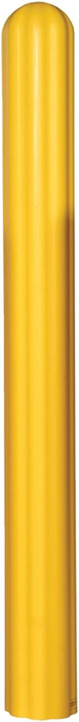 Eagle Bollard Covers for 6 Inch Poles - 56" Tall, Durable Fluted HDPE Plastic - Trimmable Yellow Bollard Post Sleeve for Parking Lots, Warehouses, and Loading Docks, 1730