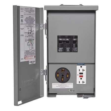 RV Power Ouletw/2 Breakers, 60A