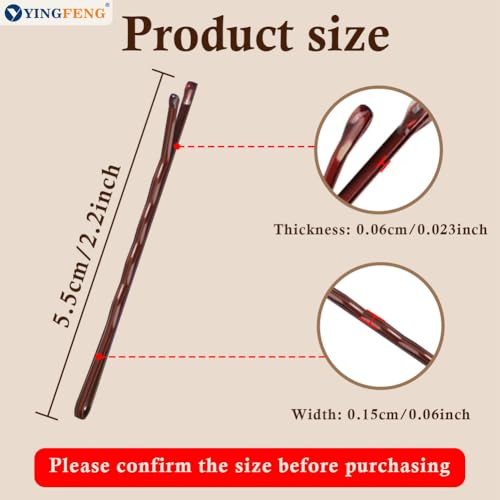 image for YINGFENG Bobby Pins Brown, 330 Count 2.2 Inch Hair Pins With Cute Box,