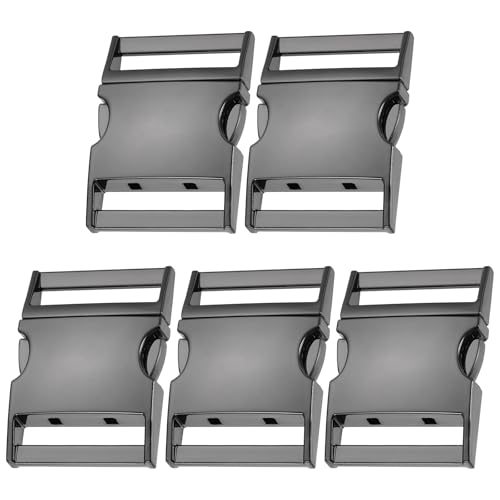 Boucles à dégagement rapide en métal noir pistolet robustes en zinc pour colliers de chien