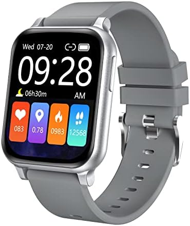 Smart Watch for Men Women,1.69″ DIY Dial Display,24 Sport Modes,Heart Rate Blood Oxygen Pedometer Activity Tracker Sleep Monitor Notification smartwatch, 5ATM Waterproof Smart Watches for Men Women