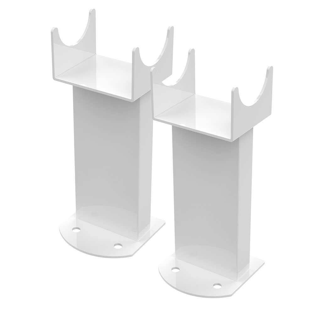 Warmehaus Floor Mounting Brackets Column Radiator Flat Panel 2PC/Set White — image 1