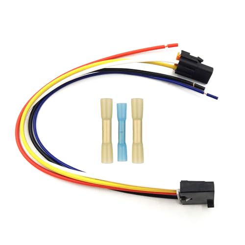 Image of DSkoiph 3 Pins 645-512, 89018778, 89019351, 1581773, Pigtail A /C Blower Motor Resistor Connector Harness 8e5h-19e624-a Blower Motor Plug Cable Compatible with GMC Sierra Chevy Tahoe Silverado Buick