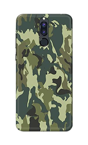 Image of Printed Hard Back Cover Case for Huawei Mate 10 Lite | Huawei Nova 2i | Honor 9i Back Cover (Green Army Camouflage) -1803