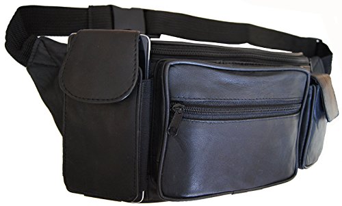 Ag Wallets 2 Cell Pouch Large Fanny Pack Waist Bag Organizer With 18" Extension #TOP2