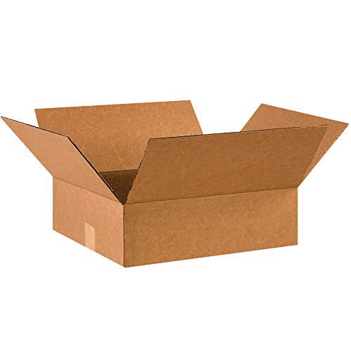 Image of TAPE LOGIC 14 x 12 x 3 Corrugated Cardboard Boxes, Flat 14 inchL x 12 inchW x 3 inchH, Pack of 25 | Shipping, Packaging, Moving, Storage Box for Home or Business, Strong Wholesale Bulk Boxes