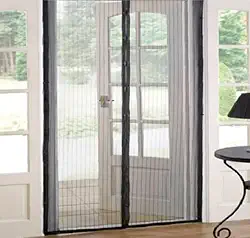 Tela Mosqueteira Magnética Para Porta 2,10X0,90 - PRETA