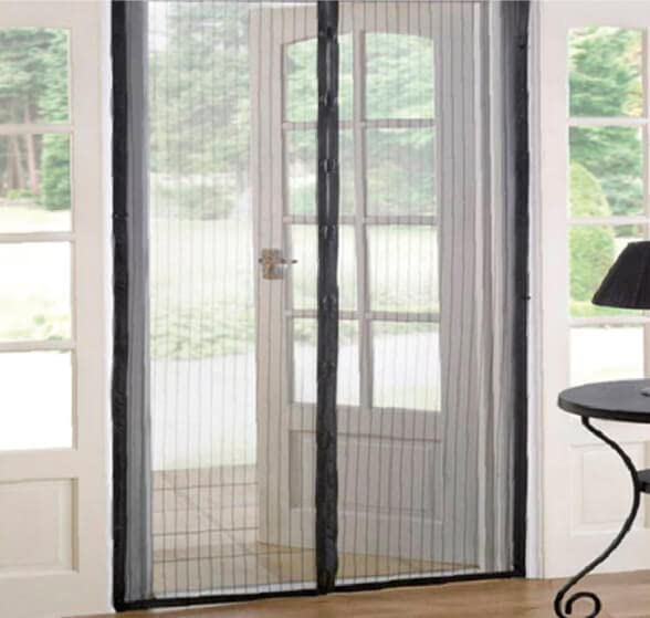 Tela Mosqueteira Magnética Para Porta 2,10X0,90 - PRETA