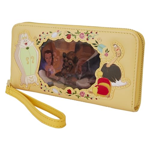 Image of LOUNGEFLY Disney Princess Beauty and The Beast Belle LENTICULAR Wristlet