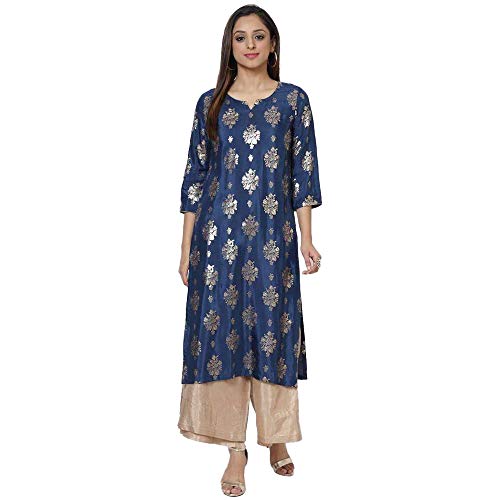Image of BIBA Women Viscose Straight Kurta