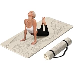 Large Yoga Mat-72’x36’x0.4’ Extra Width ＆ Thick,Comfortable,Non-Slip Exercise Mat-Works Great on All Floor for Stretching,Yoga Studio,Gym or Home Workouts