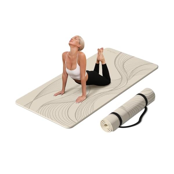 Large Yoga Mat-72’x36’x0.4’ Extra Width ＆ Thick,Comfortable,Non-Slip Exercise Mat-Works Great on All Floor for Stretching,Yoga Studio,Gym or Home Workouts