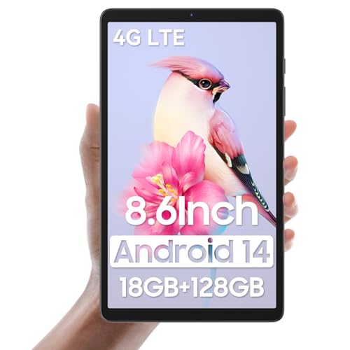 Blackview Tab 60 Tablet 8 Zoll, Tablet Android 14 mit 18(6+12) GB RAM 128GB ROM(2TB TF), 6050mAh Akuu, 13MP+8MP, 4G LTE 5G WiFi, mit Widevine L1