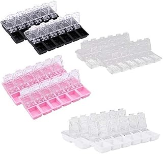Simuer 12 Grids Plastic Jewelry Storage Box Organiser, Diamond Painting Embroidery Box Accessory Containers 8 Pack
