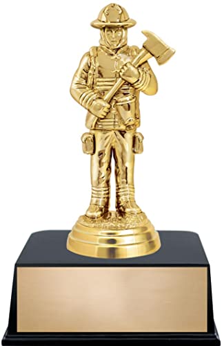 Crown Awards Firefighter Trophy, 6" Firefighter Trophy with Custom Engraving, 50 Pack Prime