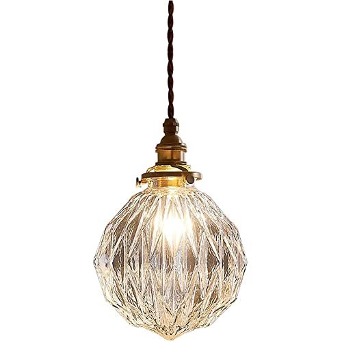 Éclairage de pendentif suspendu globe 8,6" en verre pour plafond de cuisine