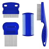 ZELHYEUU 4 Stück Haarkämme, Edelstahl Haar-Kamm