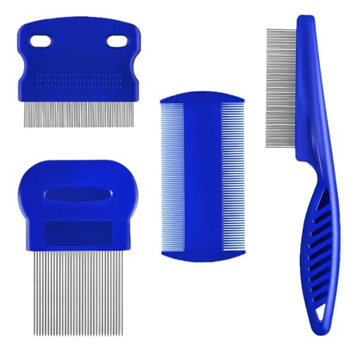 ZELHYEUU 4 Stück Haarkämme, Edelstahl Haar-Kamm