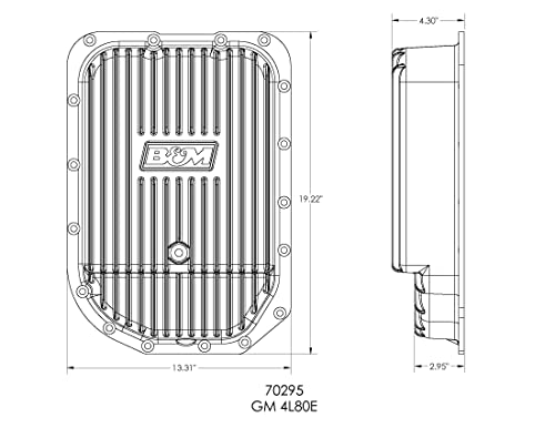 Image of B&M 70295 Aluminum Transmission Pan