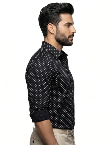 Image of Amazon Brand - INKAST Men's Printed Cotton Shirt | Full Sleeve | Regular Fit | Comfortable Formal Stylish Shirt for Men | Man Shirts for Professional Look