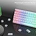 Womier Keyboard Keycaps Jelly, Clear White Key Caps 60 75 100 Percent 115 Keys, Transparent Custom Cherry Profile Keycaps for Gaming Mechanical Keyboards(White)