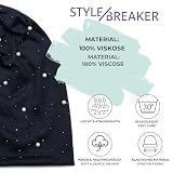 styleBREAKER damska czapka long beanie z błyszczącymi nitami,Granatowy