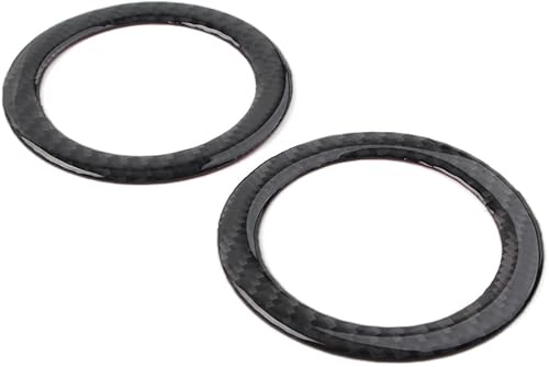 GZYF Anillo de altavoz estéreo de fibra de carbono real para puerta trasera, decoración de sonido para Jeep para Grand Cherokee 2011-2021, para