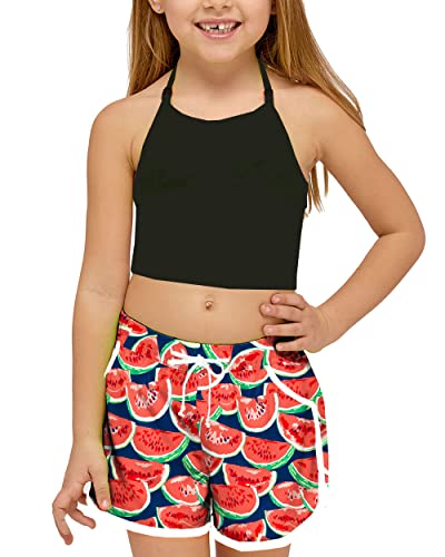 Image of Deerose Kids Hawaiian Swim Board Shorts Quick Dry Active Swim Trunk 5-14 Years