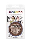 Pintura con base de agua Snazaroo - Pintura facial (18 ml), color marrón claro