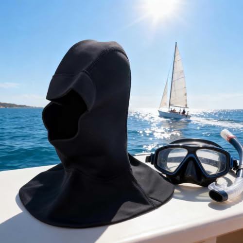 Gorra de protección cálida para la cabeza en buceo de neopreno 8