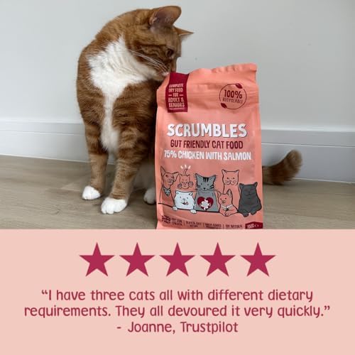 Scrumbles All Natural Dry Cat Food With 75% Chicken and Fresh Salmon, High Protein Food for Adults And Seniors, 750 g - View 8