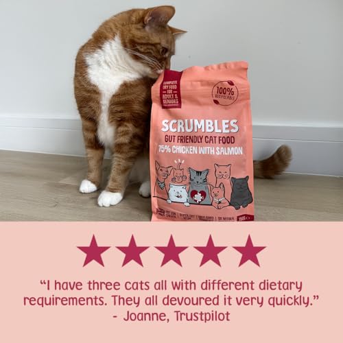 Scrumbles All Natural Dry Cat Food With 75% Chicken and Fresh Salmon, High Protein Food for Adults And Seniors, 750 g - Image 5