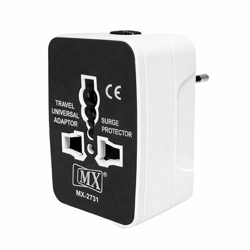 Image of MX Universal Travel Adapter | All-in-One Worldwide Plug Adapter for 150+ Countries | Compact Travel Socket with LED Indicator | Compatible with UK, Europe, USA, China, Japan & Thailand