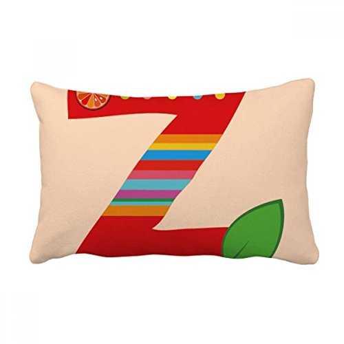Coussin de décoration alphabet orange idée cadeau canapé